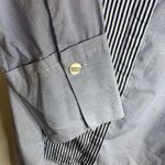 ZARA  TRF Blue Striped Colorblocked Over Sized Shirt Dress Sz Small Photo 6