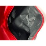 Vintage 1980s Pioneer Cutout Flap Clutch Wallet Red Leather 9x12'' Photo 1