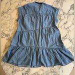 Veronica Beard EUC Harrow Cotton Chambray Denim Tiered Mini Dress Sz 14 Photo 8
