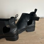 ZARA Black Leather Cut Out Booties Size 39 (9) Photo 3