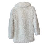 Forever 21 Faux Fur Cream Dress Coat Size M Photo 5