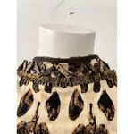 Chico's Leopard Print Jacket 2 Tribal Artsy Beaded Open Front Tribal African Photo 3
