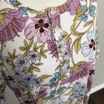 Vera Bradley Sleep Shirt Dress Nighty Floral Cotton Pockets Coffee Garden Purple Photo 2