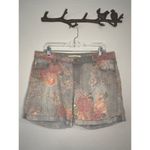 Liverpool  Jeans Co floral vintage print roll hem stretch denim shorts 12/31 Photo 1