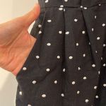 Loft  Women's Polka Dot Belted Romper Sleeveless V Neck Jumpsuit Shorts Black Pet Photo 3