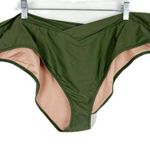 J.Crew NWT Cross-Front Cheeky Bikini Bottom Green Plus Size 3X NEW Photo 0