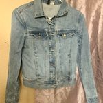 H&M Cropped Light Wash Denim Jacket Photo 0