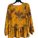 Newbury Kustom Newbury Custom Mustard Floral Blouse, size Medium Photo 1