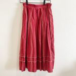 Landhaus‎ Skirt Womens 14 Red Cottagecore Linen Oktoberfest Holiday lagenlook Photo 5
