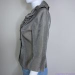 Vintage Niteline ruffle collar metallic grey cocktail blazer jacket, Petite 4 Gray Size 4P Photo 10