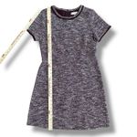 Talbots LOFT Marled Knit Fit & Flare Dress Size 10 Burgundy Short Sleeve Lined Work Photo 3