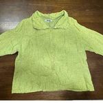 Flax  Linen Button Down Layering Top Women Large Spring Summer Fringe Beach Trip Photo 0