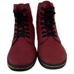 Dr. Martens Womens Shoreditch Canvas Lace Up Boots Cherry Red Size 5 Photo 6