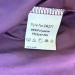 Exlura  Women's Purple‎ Square Neck Puff Sleeve Bow Smocked Babydoll Mini Dress M Photo 7