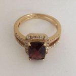 Womens Stunning Vintage 14KT YELLOW GOLD 2.48ct RUBELLITE& DIAMOND RING Size 9 Red Photo 8