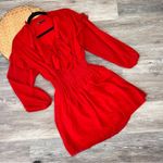 ZARA short ruffled dress red smocked bloggers favorite Photo 2