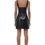 Jonathan Simkhai Standard Abra patent crinkle vegan leather bustier dress XS NWT Black Photo 18