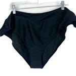 J.Crew NWT  Ribbed Cross-Front Cheeky Bikini Bottom Black Plus Size 3X NEW Photo 0