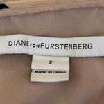 Diane Von Furstenberg Diana Von Furstenberg Cream Black 100% Silk Colorblock Long Sleeve Blouse Top 2 Photo 3