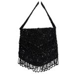 Vintage Mademoiselle Handmade Beaded Black Evening Bag Hong Kong Purse Photo 1