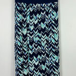 Soma Maxi Dress Womens Large‎ Blue Chevron Print Boho Y2K Hippie Festival Resort Photo 0