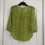 Yoana Baraschi  womens Long sleeve button up sheer blouse yellow small Photo 4