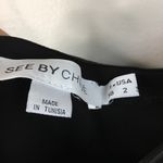 See By Chloe  Black One Shoulder Ruffled Detail Womens Size‎ 2 Knit Photo 2