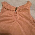Taylor & Sage  Tank Sleeveless Top Sz S Pink microsuede lasercut halter Photo 6