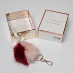 LC Lauren Conrad Keychain Faux Fur Two Tone Pink and Wine Pom Pom New In Box Photo 1
