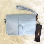 Wanderers Travel Co The Milano Small Clutch Sky Blue Leather Bag NWT Crossbody Photo 1