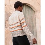 Garnet Hill  Organic-Cotton Slub-Knit Mock Neck Sweater XL Oatmeal Photo 1