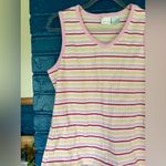 Pro Spirit  Pink and‎ Yellow Striped Tank Top Photo 2