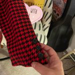 American Vintage ❤️🖤Women’s Vintage Red Houndstooth Blazer with Pockets Classic Preppy Style Photo 3