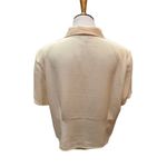 Ship N’ Shore 1970’s NWOT Pale Yellow Button Down Embroidered Short Sleeve RARE Size 16 Photo 9