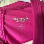 Old Navy UltraLite Mesh-Stripe Performance Tank Top Go Dry Flamingo Pink Small Photo 3