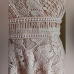 Anthropologie Champagne & Strawberry Blush Pink Lace Romantic Party Dress Photo 4