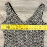 Eccoci Black, Tan & White Tweed Midi Sleeveless V Photo 8