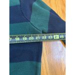 Brandy Melville Navy Green Striped Crewneck Cotton Sweater Photo 3