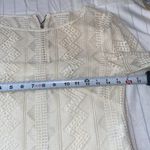 Nanette Lepore Top Boho Cream Lace Sheer Long Sleeve Embroidered Fringe SZ 2 Photo 8