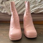 Steve Madden  Pink Leather Triple platform Boots Photo 2