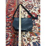 Coach Vintage Black Leather Messenger Crossbody Bag Brass Hardware USA Made flaw Photo 2