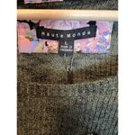 Haute Monde Green Short Sleeve Knit Top Size Large Pocket Slit Sides Stretch NWT Photo 1