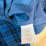 Madewell Women's Blue Plaid Off-the-shoulder Dress sz 2. Photo 6