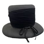 Vintage Hat Miss Eileen 1960’s Black Straw Fascinator Derby Photo 1