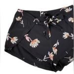 Kimchi Blue  Black Floral Butterfly Wrap Tie Linen Women’s Shorts Sz 0 EUC Photo 8