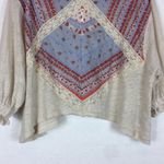 Free People  Prairie Days 3/4th Sleeve Boho Blouse Photo 7