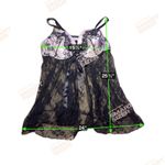 Delicates Size XL  Lace Black Bra Slip w/ Bow Photo 1