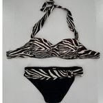 Antonio Melani  Swim Bikini Size L Animal Print Halter Rhinestone Sexy Vacation​​ Photo 0