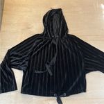 Rachel Roy Velvet Hoodie Black Size Medium Photo 0