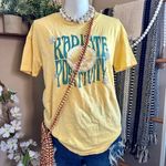 Wildfox Pale Yellow Radiate Positivity Boho Hippy Daisy Graphic T Shirt Photo 1